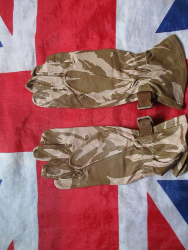 British Army 2006 Afghanistan ISSUE desert dpm LEATHER SHOOTING SNIPER COMBAT GLOVES 9 Medium