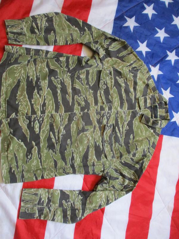 ALL SAINTS USSF vietnam war LATE WAR LLD tiger stripe jungle SHIRT medium LARGE