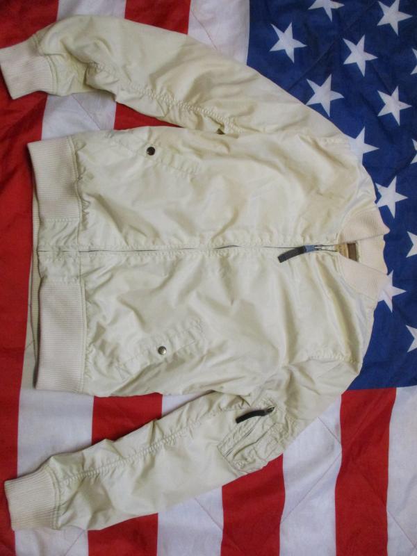 original ALPHA INDUSTRIES USA MA1 SUMMER  Bomber pilot JACKET COAT white LARGE