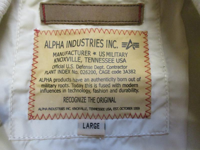 original ALPHA INDUSTRIES USA MA1 SUMMER Bomber pilot JACKET COAT white LARGE