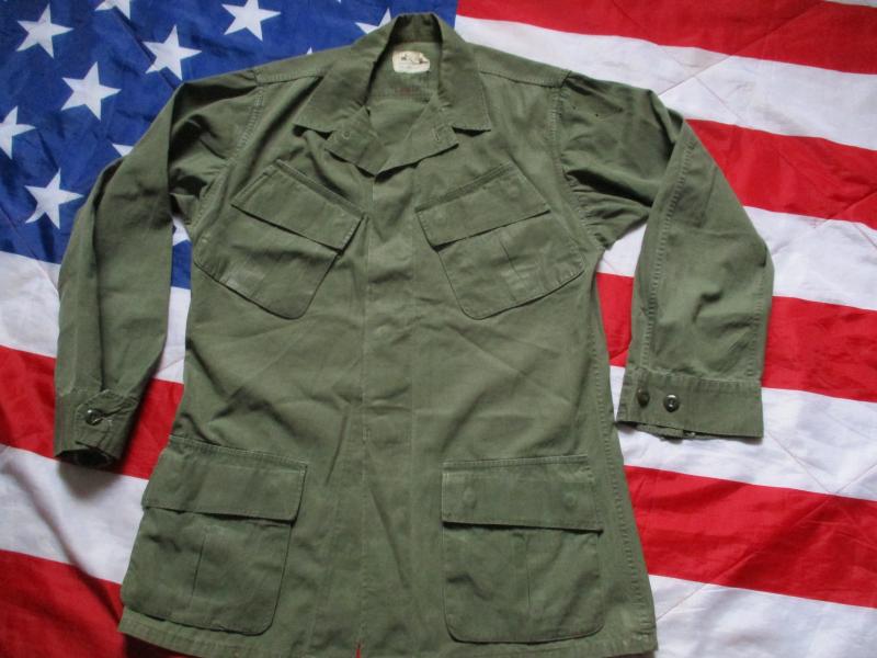 REAL VIETNAM WAR US ARMY early ripstop SLANT POCKET combat JACKET OG107 GREEN SL