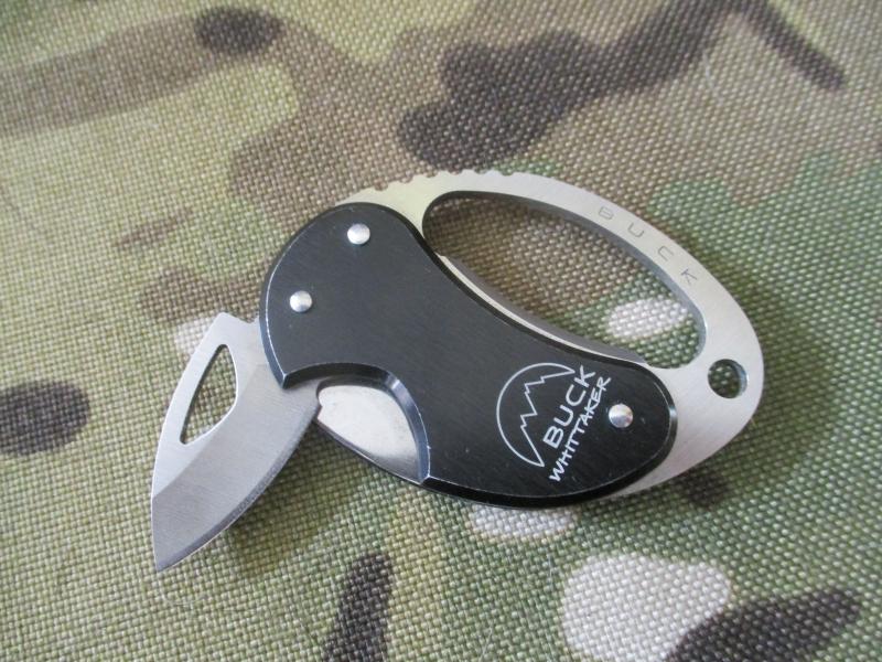 BUCK usa WHITTAKER bottle opener & knife KEY RING