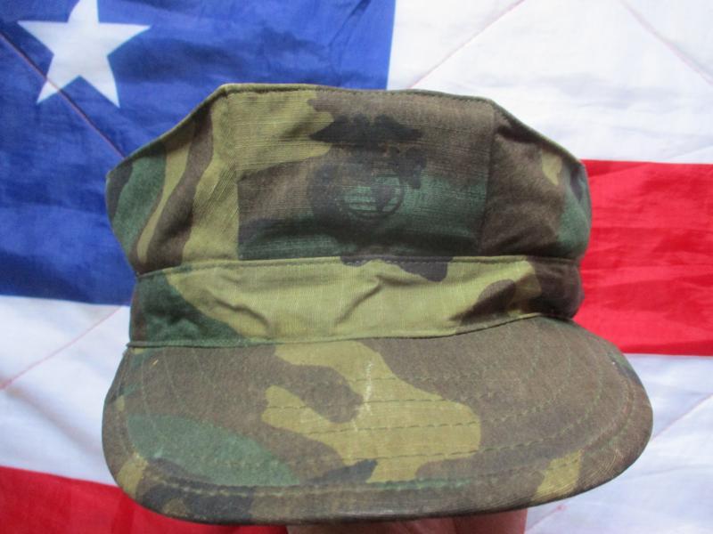 RARE GENUINE US MARINES USMC ISSUE 1979 RDF / VIETNAM WAR ERDL CAMO UTILITY CAP