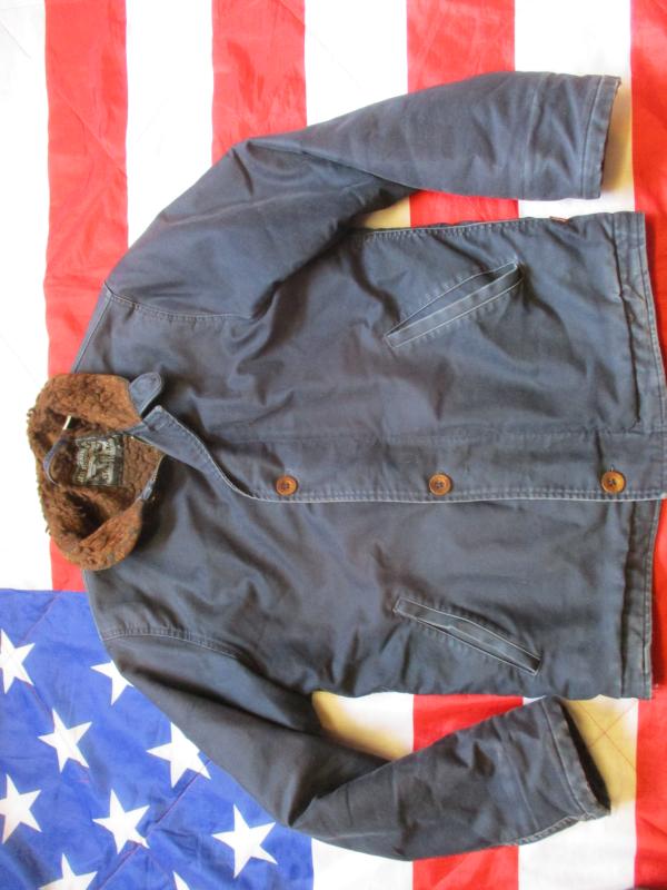 rare Vintage Fashion LEVIS ww2 US NAVY N1 N3 wool Sherpa DECK JACKET COAT medium