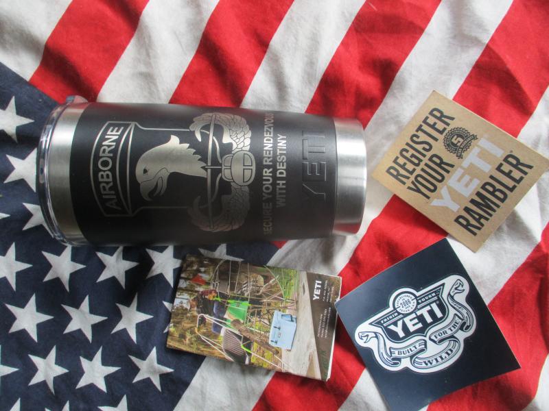GENUINE yeti THERMAL MUG USA US 101st AIRBORNE DIVISION air assault