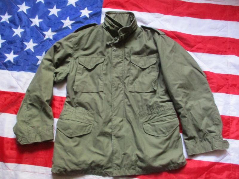 GENUINE 1987 US ARMY ISSUE usa M65 COAT COMBAT jacket VIETNAM WAR GREEN LARGE LONG / XL