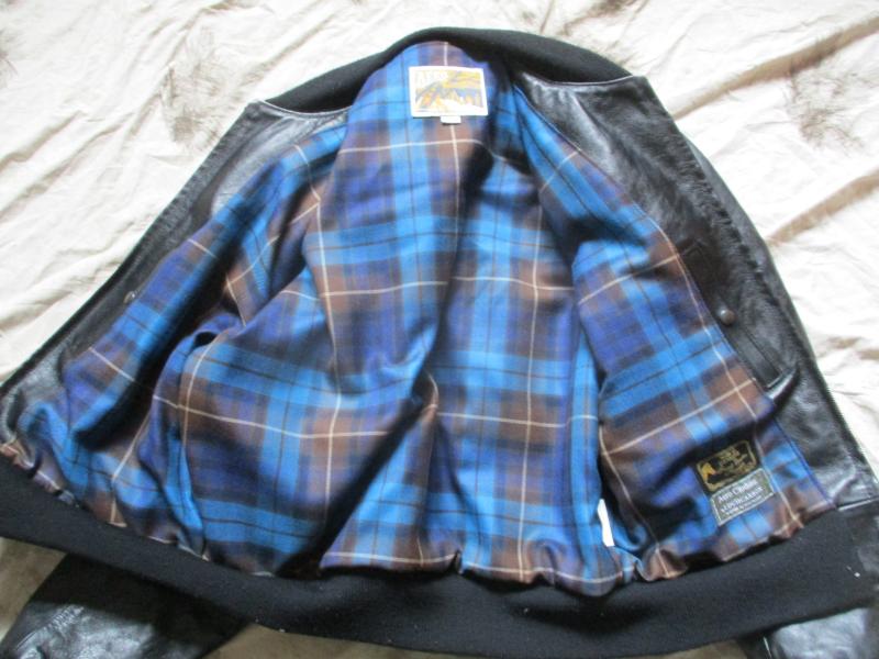 AERO LEATHER CO Scotland HORSEHIDE MA1 AVIATOR BOMBER STYLE JACKET COAT BLACK 46 L -XL