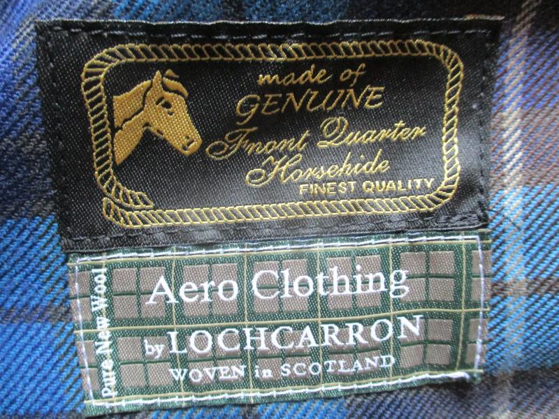 AERO LEATHER CO Scotland HORSEHIDE MA1 AVIATOR BOMBER STYLE JACKET COAT BLACK 46 L -XL