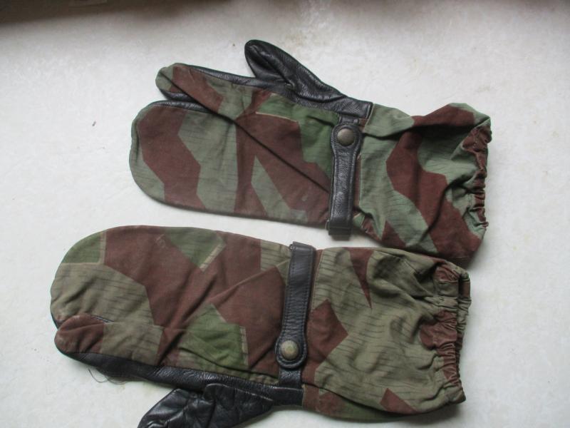 Very Rare 50s WEST GERMAN ARMY Bundeswehr 1956 Splinter Camouflage SNIPER MITTS size 3