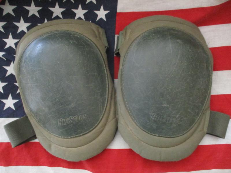 RARE Early BLACKHAWK V1 HELLSTORM tactical COMBAT knee PADS OG green