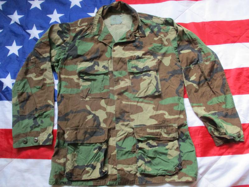 US ARMY ISSUE USA 1988 M81 WOODLAND camo camouflage BDU CARGO JACKET coat m-L
