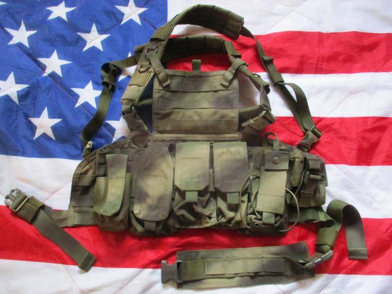 BLACKHAWK molle strike COMMANDO CHEST HARNESS RIG PLATE CARRIER & pouches SF OG GREEN