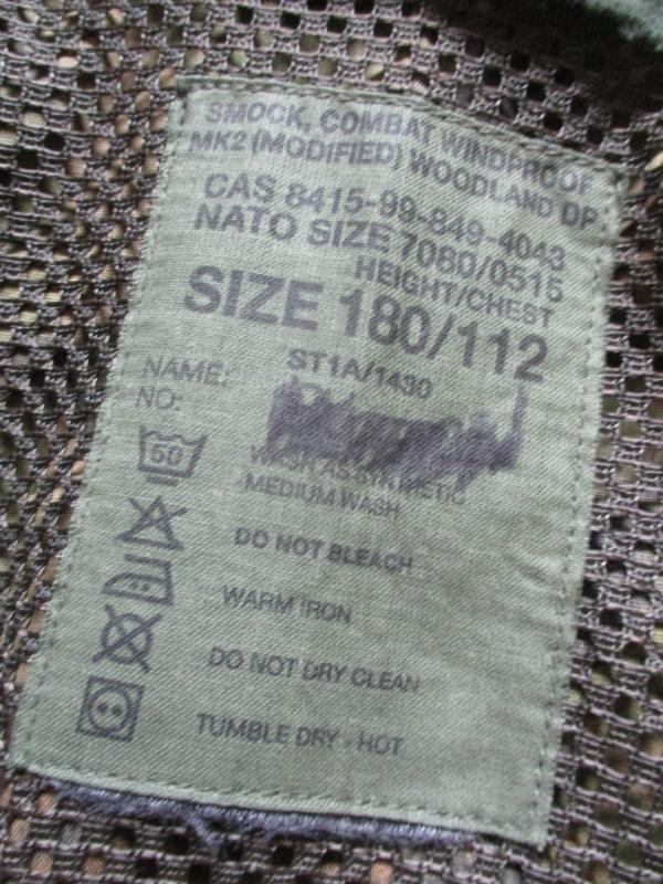RARE SAS issue TANTALUS MK2 MODIFIED dpm camo WINDPROOF SMOCK 180/112 XL