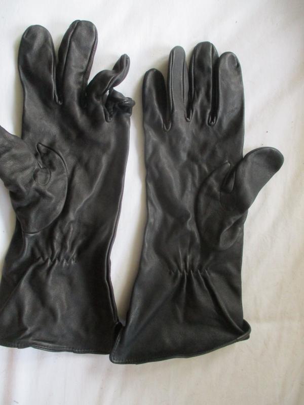 RAF PILOT ISSUE soft black LEATHER flying aviator GLOVES 9.5 Medium