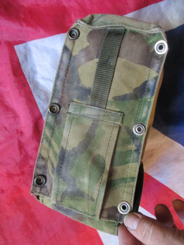 ORIGINAL old skool 80s - 90s era ARKTIS dpm camo SINGLE TRIPLE REAR POUCH SET