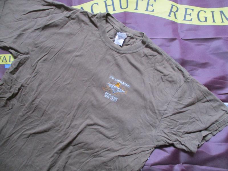 PARACHUTE REGIMENT 25th Anniversary Falklands War 1982-2007  PARA OG T shirt XL