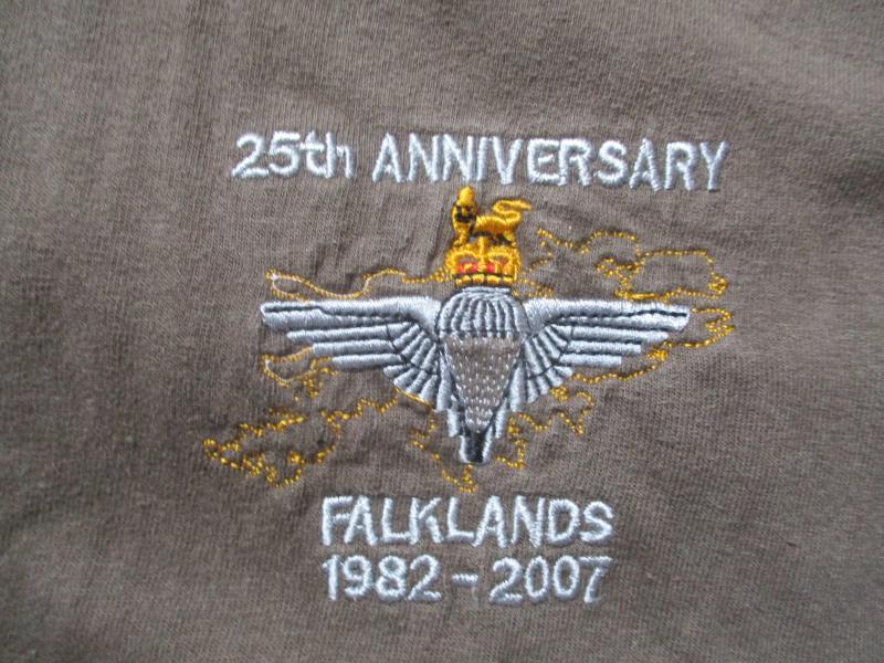 PARACHUTE REGIMENT 25th Anniversary Falklands War 1982-2007 PARA OG T shirt XL