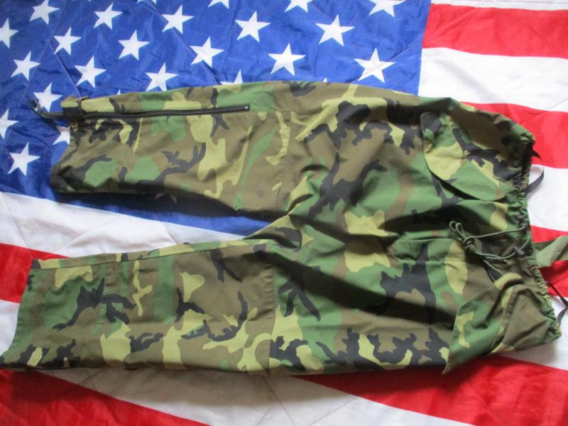 GENUINE USA US ARMY ISSUE real gore tex waterproof ECWCS woodland CAMO TROUSERS