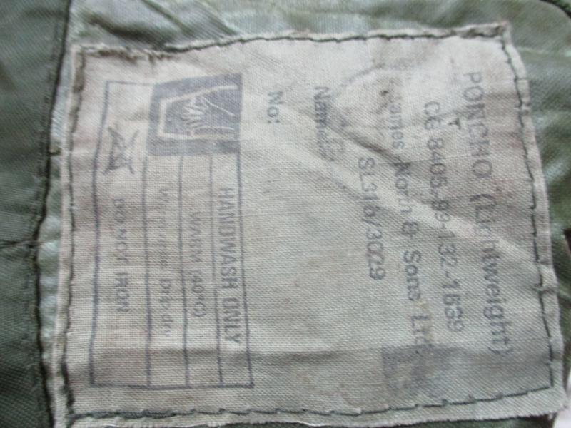 GENUINE BRITISH ARMY ISSUE Falklands War era 58 pattern PONCHO / CAPE / SHELTER