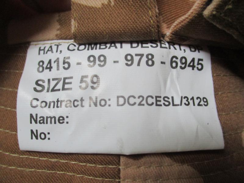 NEW GENUINE BRITISH ARMY AFGHANISTAN WAR issue desert dpm BUSH BOONIE HAT medium
