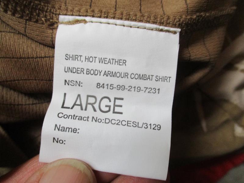 BRITISH ARMY ISSUE desert dpm ubac ubacs UNDER BODY ARMOUR COMBAT SHIRT new Large