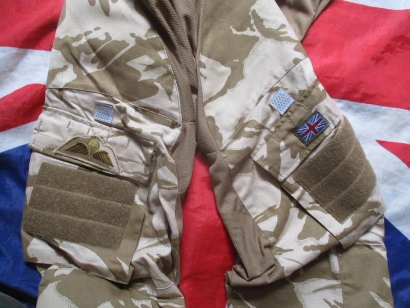 BRITISH ARMY ISSUE desert dpm ubac ubacs COMBAT SHIRT PARA PARATROOPER wings XL
