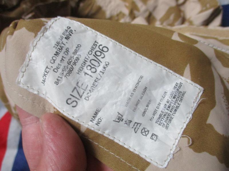 BRITISH ARMY DESERT DPM DDPM CAMO MVP goretex waterproof SMOCK coat 180/96 M-L