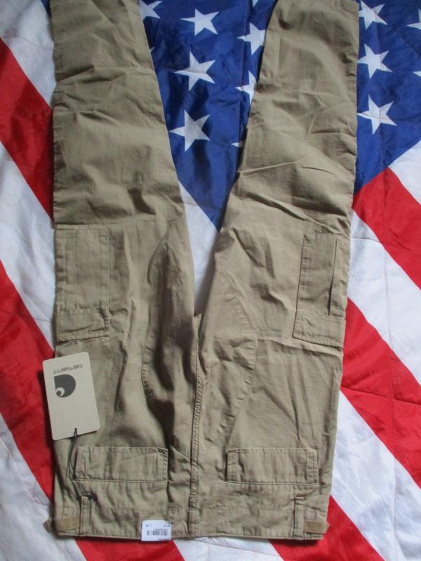Real CARHARTT USA US BDU M65 aviation CARGO COMBAT TROUSERS khaki NEW RRP£120 31