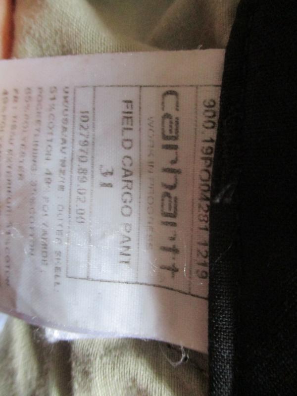 CARHARTT USA US BDU M65 aviation FIELD CARGO COMBAT TROUSERS black 31- 32 X 29