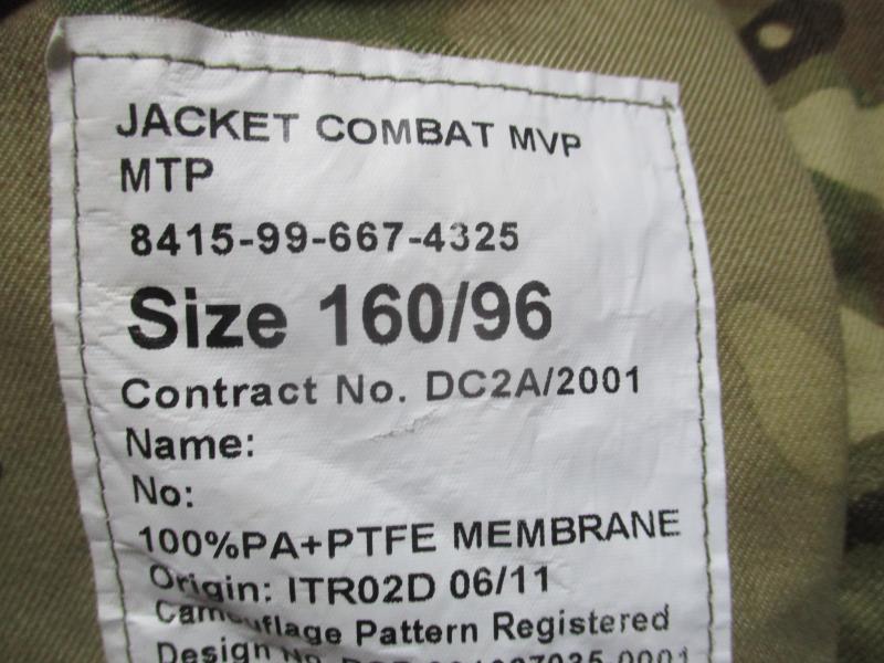 UK MTP MULTICAM heavy weight MVP gore tex waterproof SMOCK coat 160/96 m - L