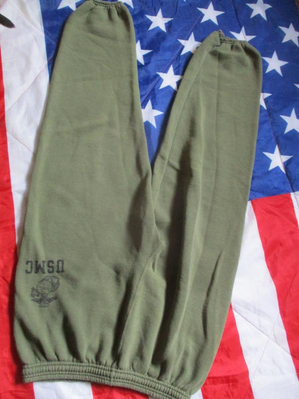 GENUINE USMC US MARINES MARINE marpat PT SWEATSHIRT & PANTS vietnam OG GREEN