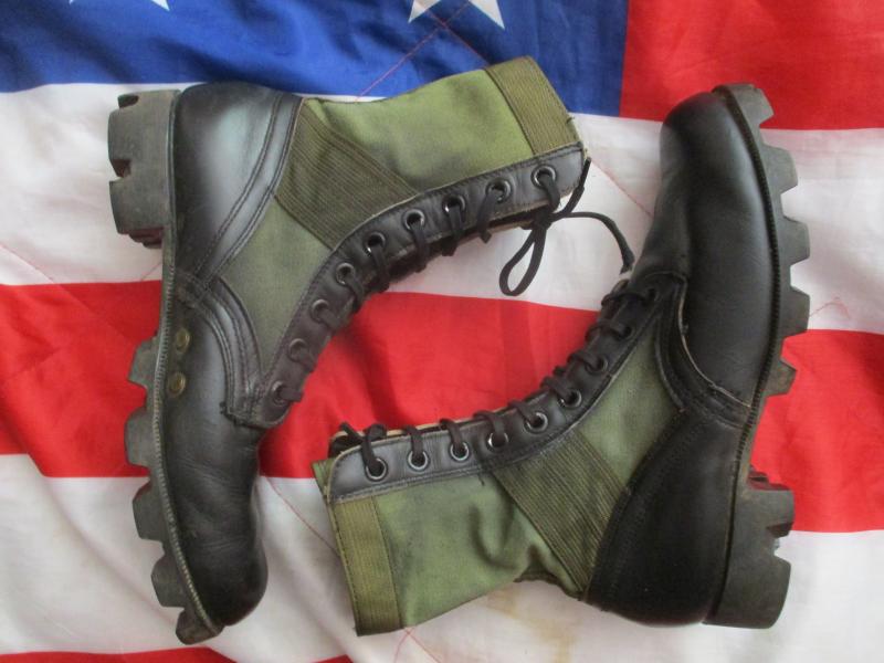 genuine US ARMY addison VIETNAM WAR issue JUNGLE COMBAT BOOTS usa 9 r UK 8 R