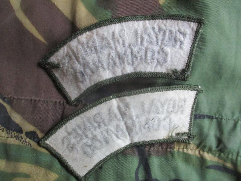 old skool ROYAL MARINES COMMANDO marine SHOULDER FLASH & DAGGER badge patch