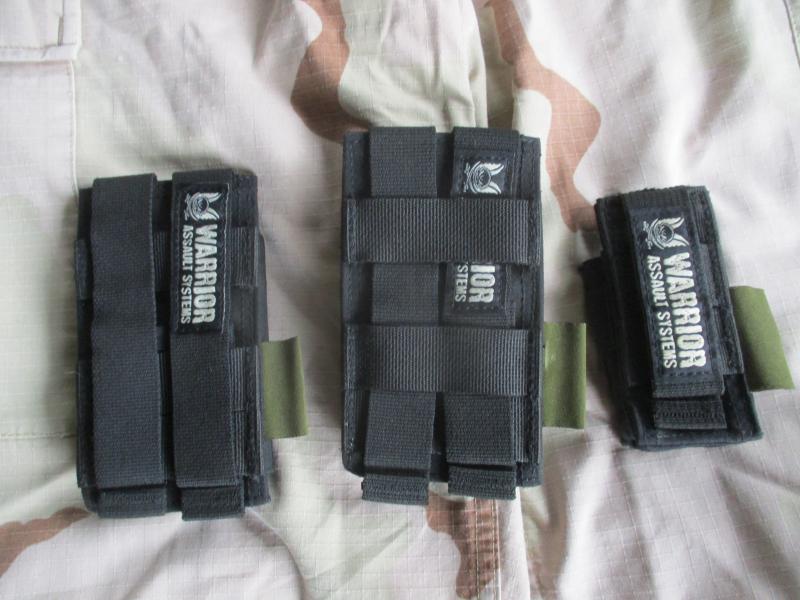 3 WARRIOR ASSAULT SYSTEMS uk ELITE OPS MOLLE 2 single M4 SA80 5.56mm 1X 9MM PISTOL MAG POUCH black