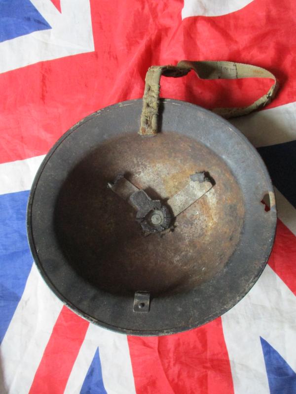 GENUINE WW2 BRITISH ARMY HOME FRONT CIVIL DEFENCE ARP warden BLACK steel HELMET