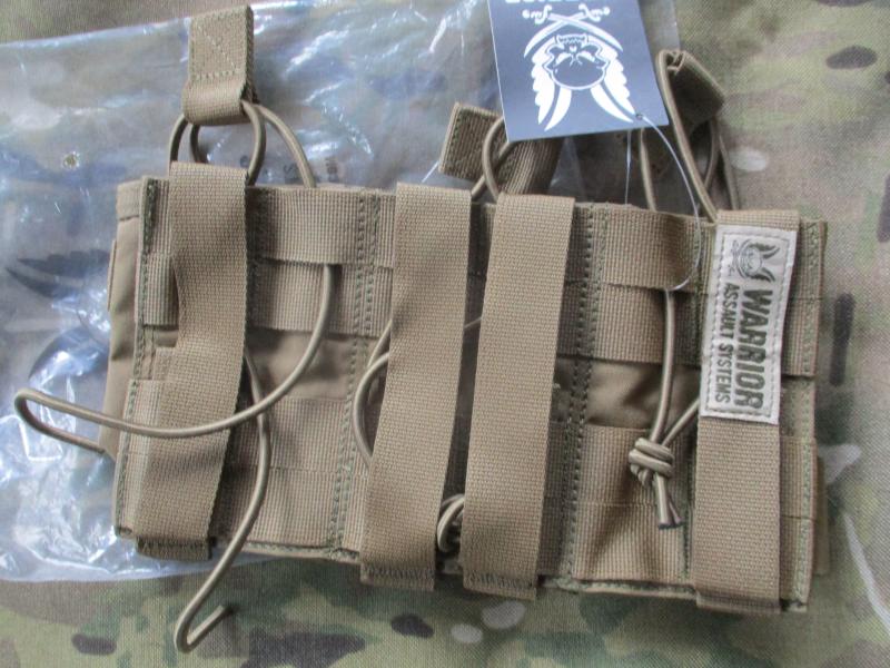 WARRIOR ASSAULT SYSTEMS uk MOLLE triple AK 7.62/ 556mm pmag POUCH COYOTE TAN new