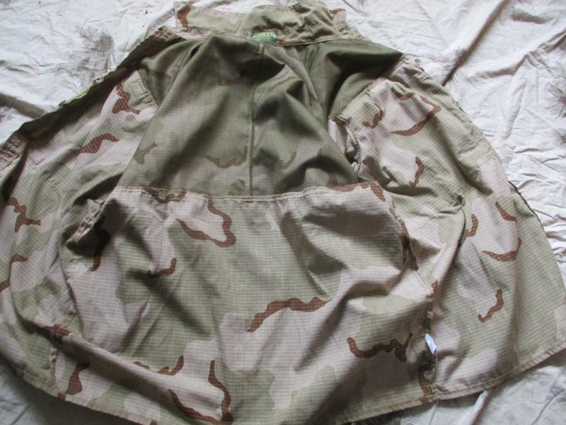ARKTIS A110 all climate JUNGLE COMBAT SHIRT USA TRI DESERT CAMO large = XL -XXL