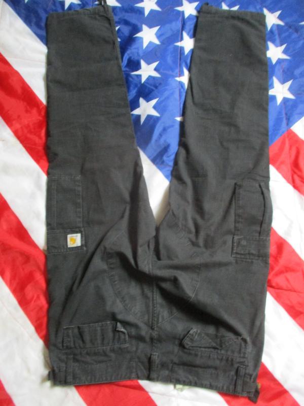 Real CARHARTT USA US BDU M65 aviation CARGO COMBAT TROUSERS black 32X32 - 34