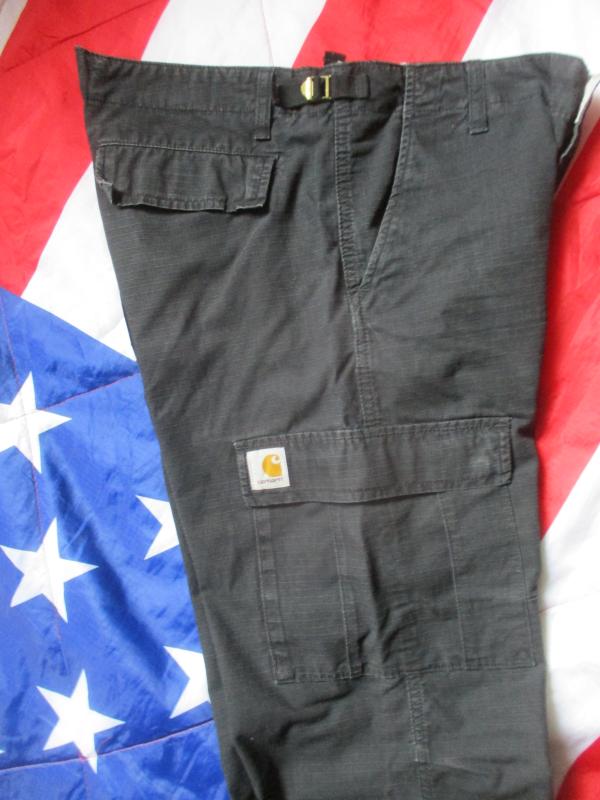 Real CARHARTT USA US BDU M65 aviation CARGO COMBAT TROUSERS black 32X32 - 34