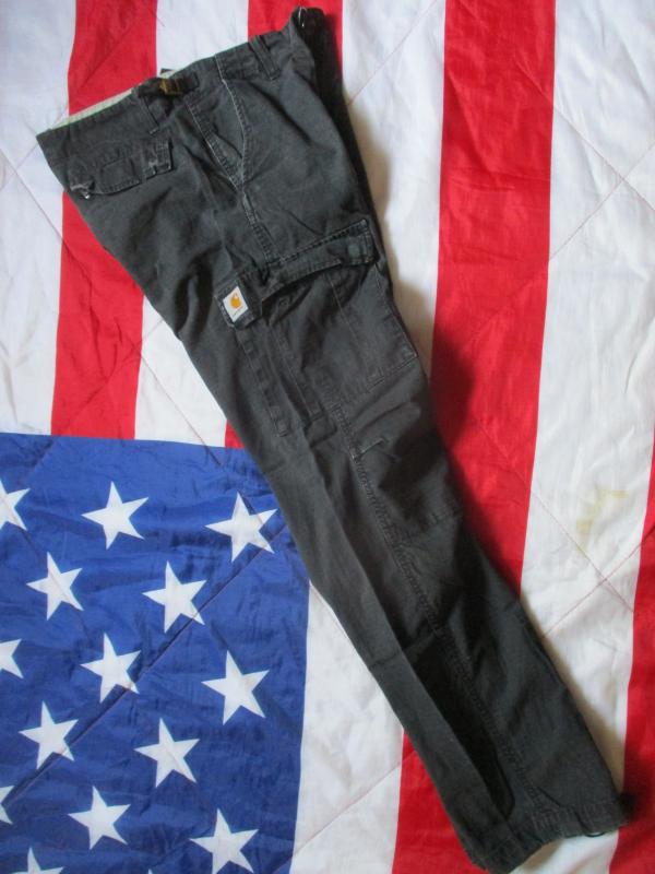 Real CARHARTT USA US BDU M65 aviation CARGO COMBAT TROUSERS black 30X32 - 31