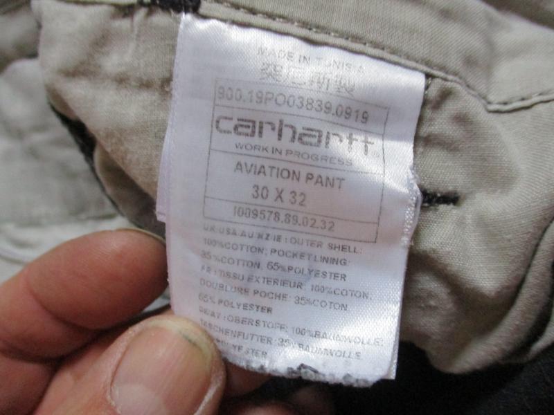 Real CARHARTT USA US BDU M65 aviation CARGO COMBAT TROUSERS black 30X32 - 31