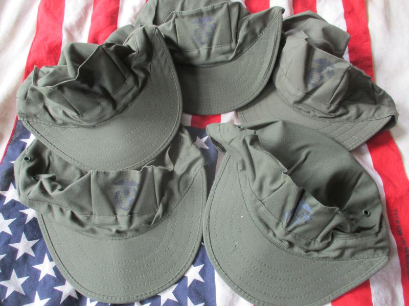 1988 USA made USMC US MARINE marines VIETNAM OG GREEN utility CAP HAT COVER medium NEW