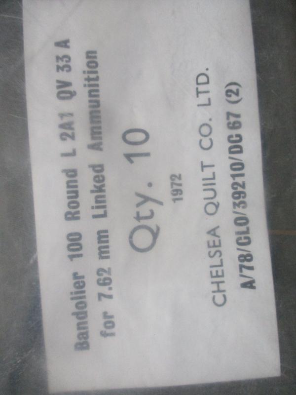 1972 dated FALKLANDS WAR GPMG 100 ROUND sas para bergen nylon BANDOLIER new