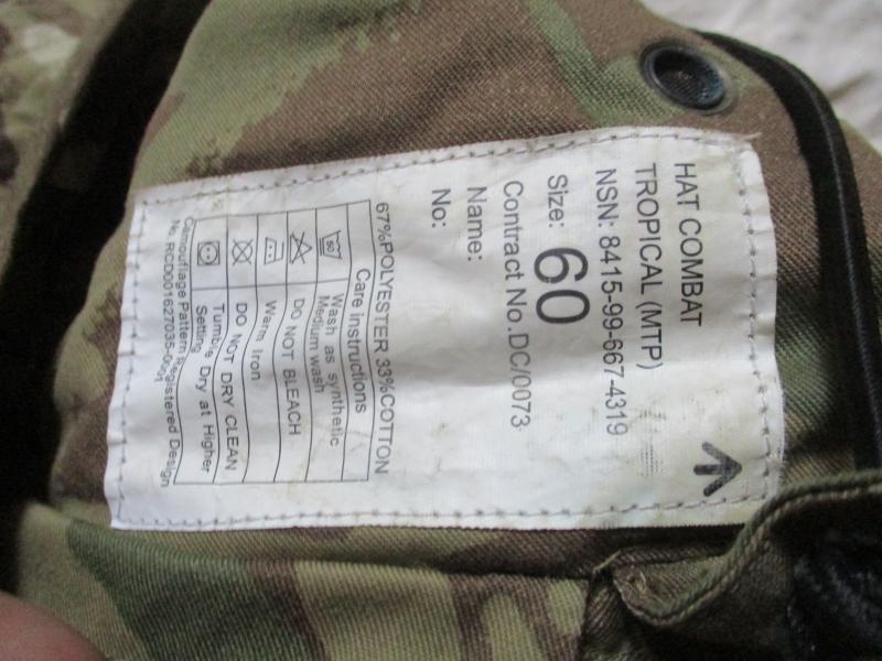 GENUINE issue MTP MULTICAM BUSH BOONIE JUNGLE DESERT HAT 59-60 cm large modified