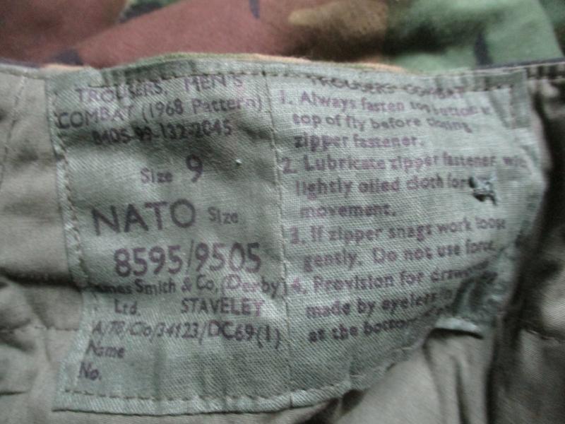 mint BRITISH ARMY ISSUE 68 1968 COMBAT trousers pants DPM FALKLANDS WAR SIZE 9 XL 40