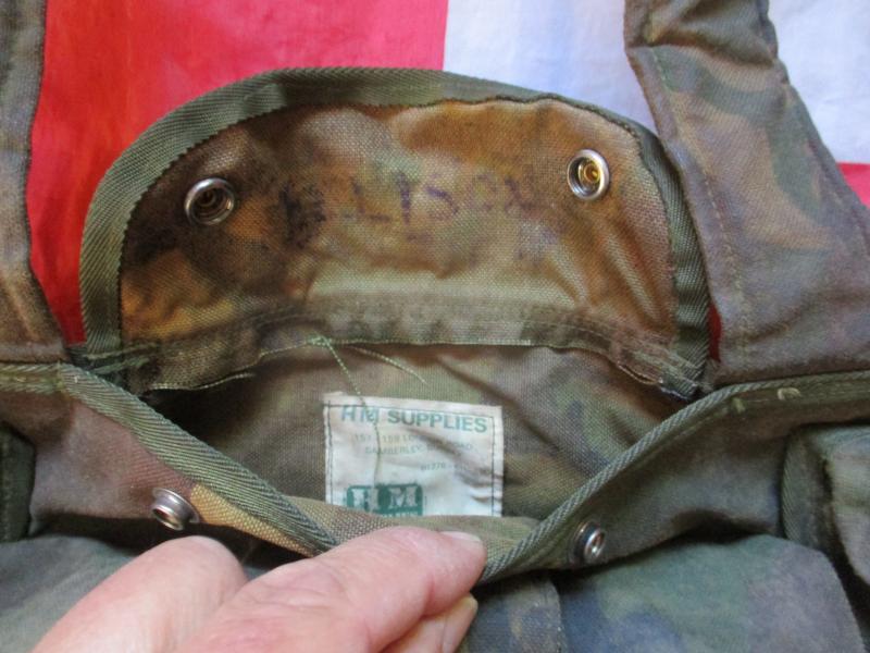 ORIGINAL old skool 90s HM SUPPLIES MADE IN ENGLAND dpm camo NI CHEST RIG WEBBING