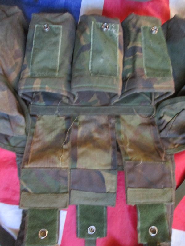 ORIGINAL old skool 90s HM SUPPLIES MADE IN ENGLAND dpm camo NI CHEST RIG WEBBING