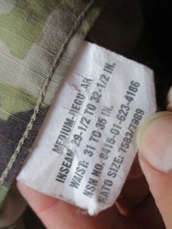 CURRENT US ARMY / SU SFISSUE usa scorpion multicam OCP ACU COMBAT CARGO trousers m/r
