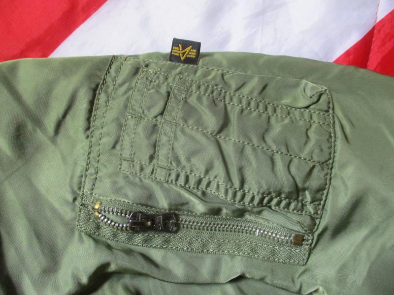 GENUINE ALPHA INDUSTRIES USAF USA B15 B-15 ma1 bomber pilot JACKET COAT GREEN XL
