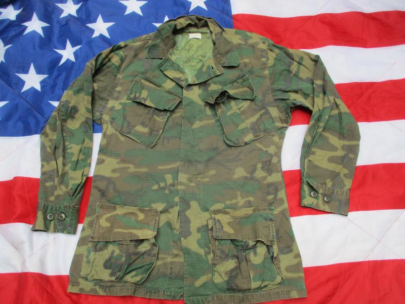 1969 VIETNAM WAR alpha industries US ARMY SLANT POCKET combat JACKET ERDL brown